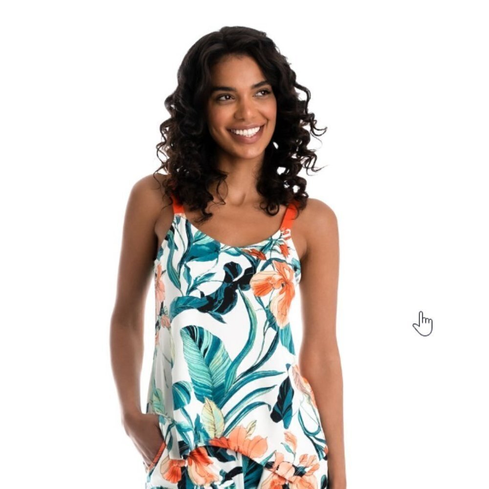 Lilac + London Print Pajama Camisole Size XL NWT